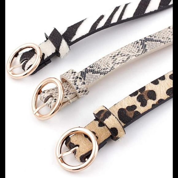 OuLi Store® Pack of 3PCS Women\'s Fine Snake Pattern Belt with Buckle for Dress main image 4